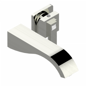 A2S-6541B Trim only for Built-in basin mixer with spout (two x 1/2'' inlets and one 1/2'' outlet), without waste Thg-paris Masque de Femme, solaire Матовый никель