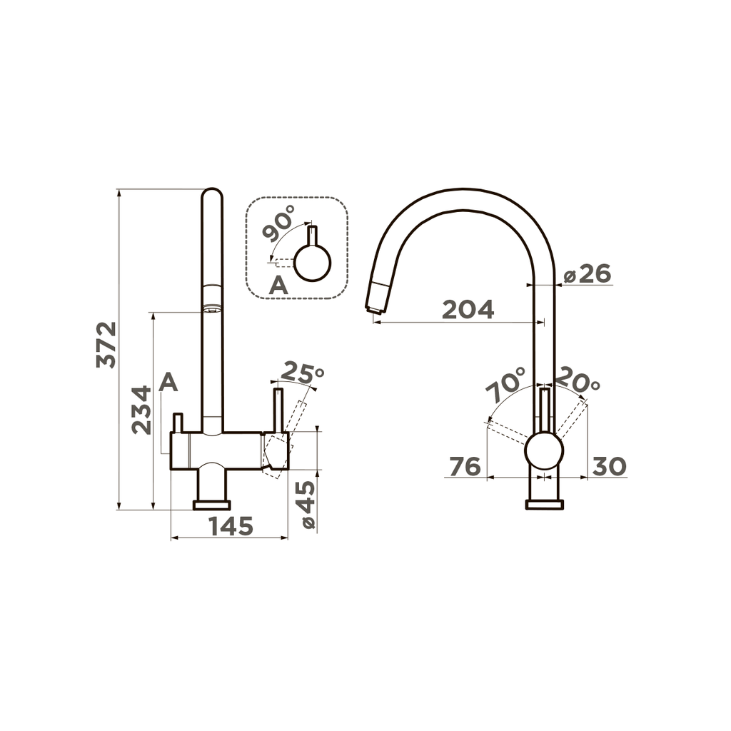 Смеситель для кухни Yamada CH OMOIKIRI 4994228 - Вид №5