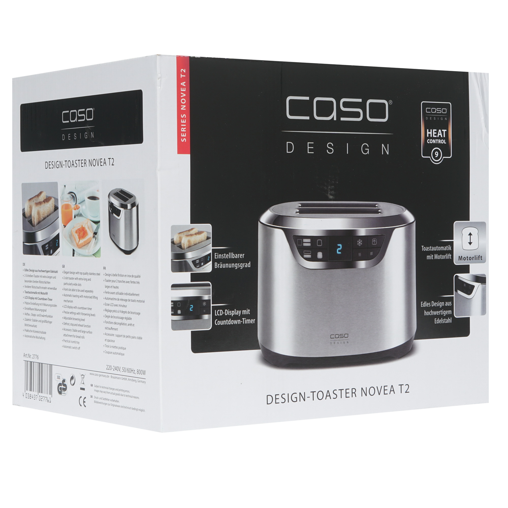 8117471 Тостер CASO T2 серебристый STDN-0005569 - Вид №9