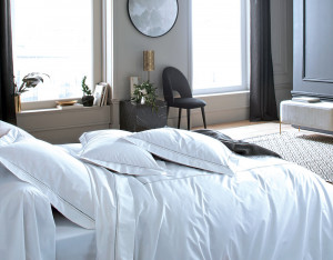 SOUVENIRS_AR_200 КПБ 200/220 прост 240/300 2 нав 50/73 перкаль 200TC (в подарочной коробке) Blanc des Vosges