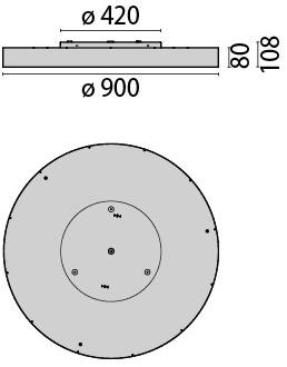 PERFORMANCE iN LIGHTING Светодиодный потолочный светильник из алюминия и пластика Sl780 sun-id-1351121 - Вид №2