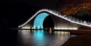 Фотокартина 100х52 см "Лунный мост" PANKOVSKY STUDIO ПЛАСТИФИКАЦИЯ 015923 Коричневый;синий;черный