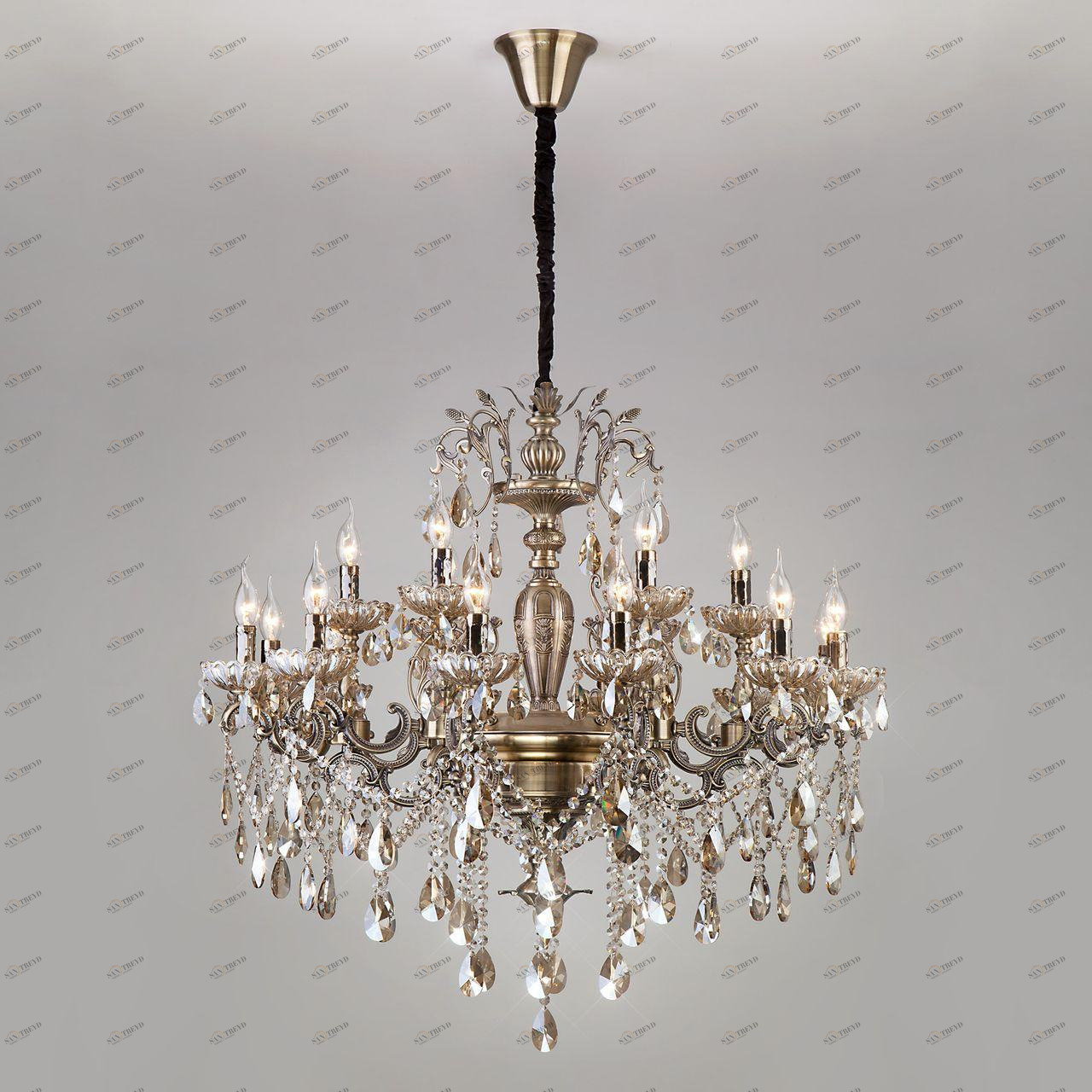 Подвесная люстра Bogates Beatrix 285/18 Strotskis бронза BOGATES ДИЗАЙНЕРСКИЕ, BEATRIX 188442 Бронза 