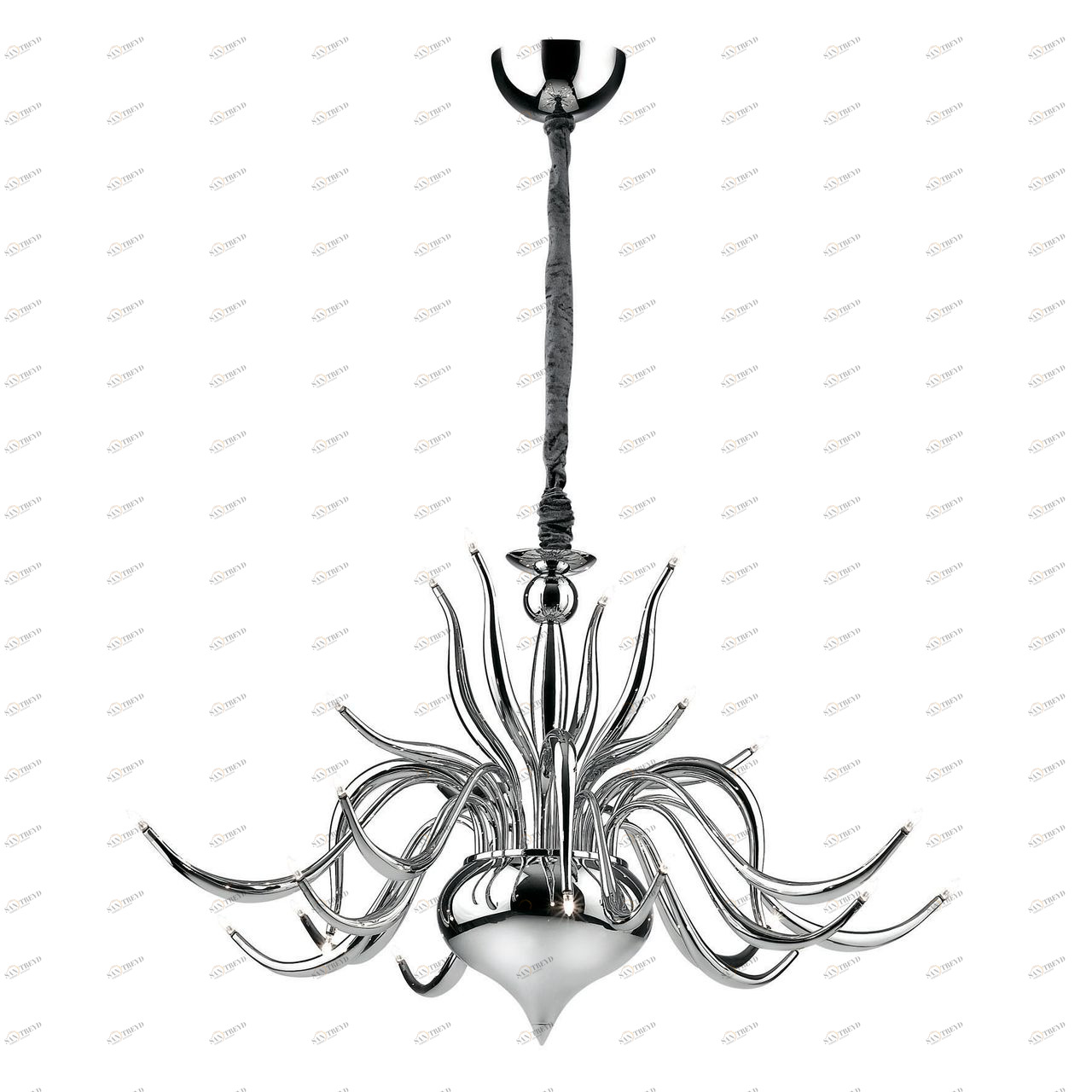 Люстра дизайнерская Treacle хром Elysee SP24 IDEAL LUX ДИЗАЙНЕРСКИЕ, ELYSEE CROMO 057343 Хром 