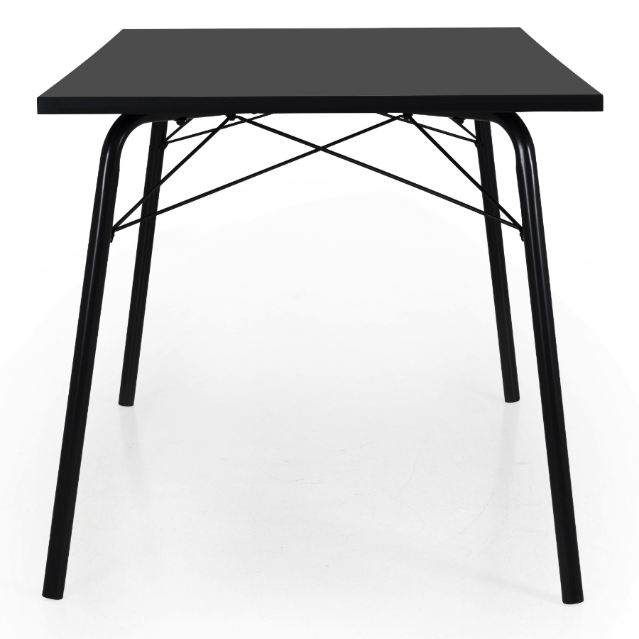 Стол обеденный Tenzo Daxx, 75х140х80 см, меламин/металл, серо-черный 7182034 - Вид №3