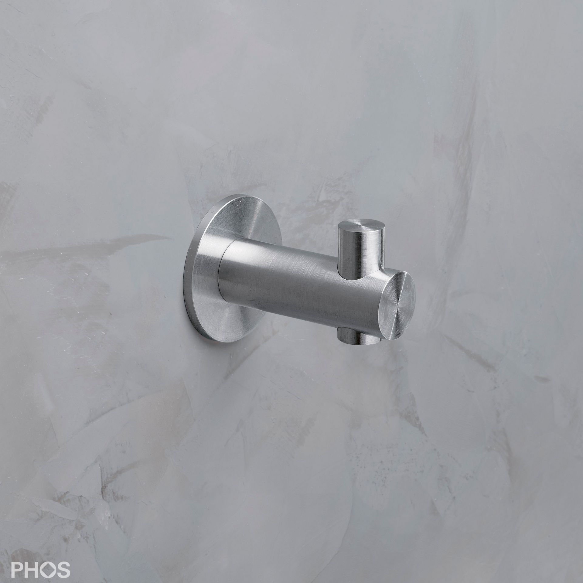 H18-50R40 Крючок настенный, ø18 мм, длина 5 см, с розеткой PHOS 