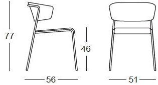 SCAB DESIGN Стул из мягкой ткани Lisa sun-id-1427390 - Вид №14