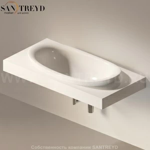 Flaminia IO e SI Столешница с отверстием под раковину белая IO90M1.9016