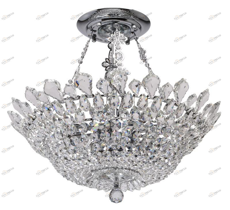 Потолочный светильник MW-Light Патриция 1 447010912 MW-LIGHT ДИЗАЙНЕРСКИЕ, ПАТРИЦИЯ 201814 Прозрачный;хром 