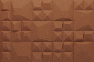 313 312 616 Пробковая 3D-плитка для стен Douro Terracotta GRANORTE 3DForms