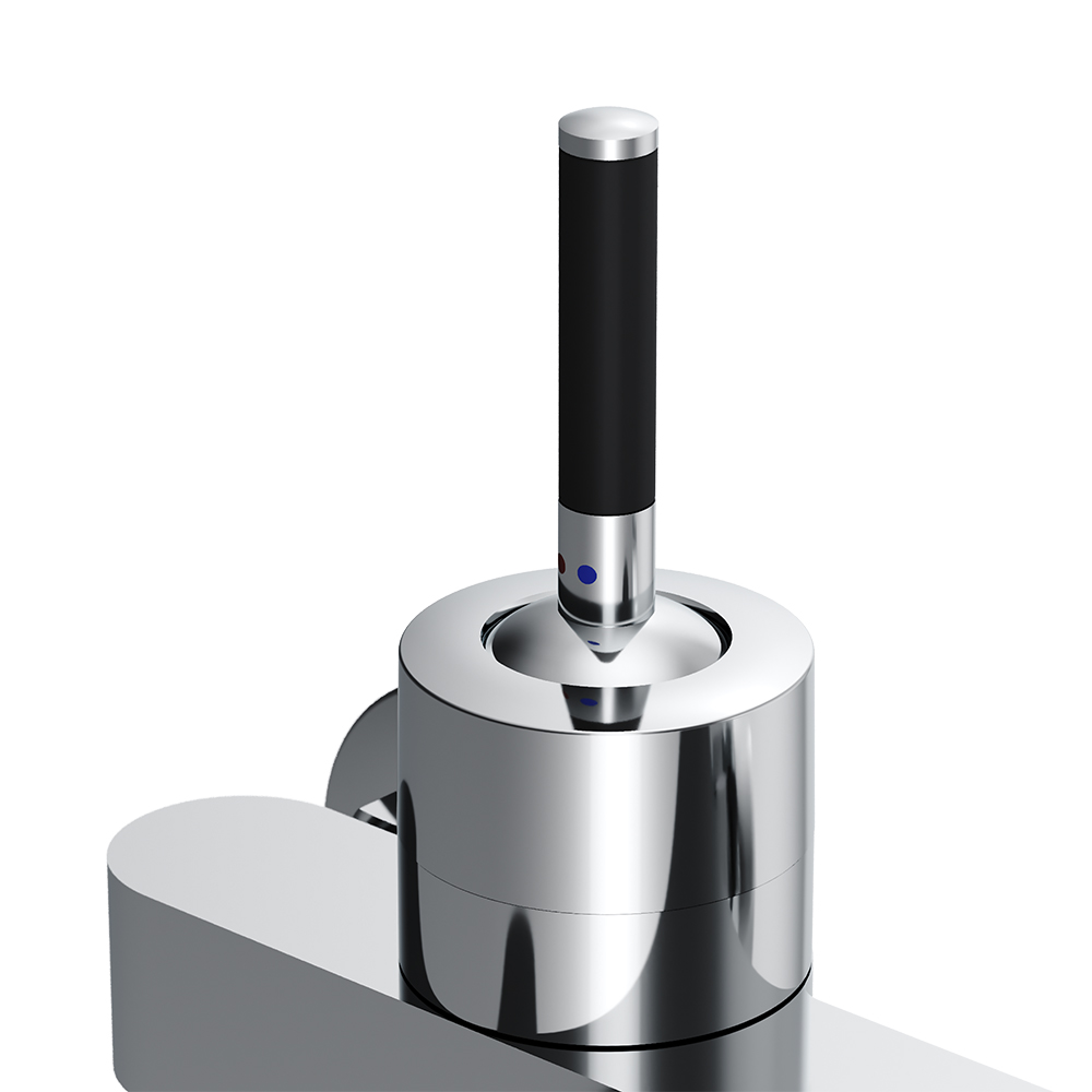 291000000 смеситель для ванны/душа поворотный излив (черный) Damixa Arc - Вид №4