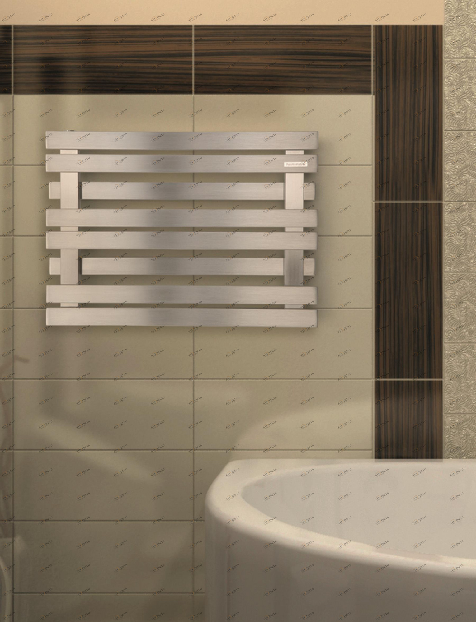 Полотенцесушитель Hammam LARIS Stainless steel  комбинированный; электрический или водяной Сталь 