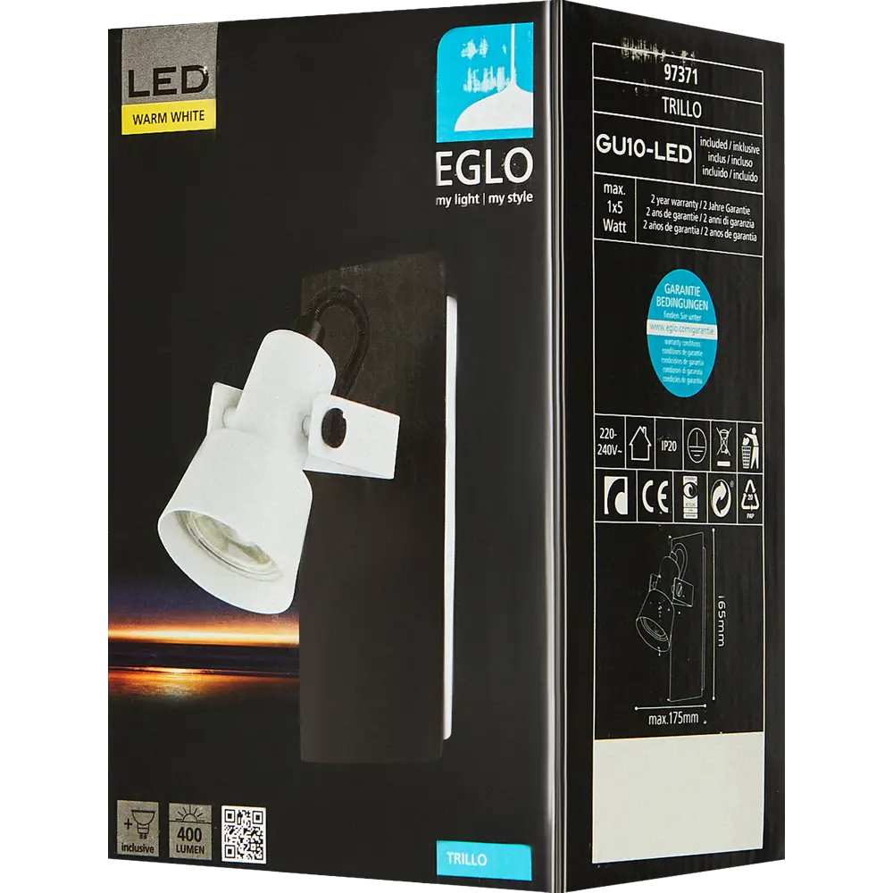 Спот поворотный светодиодный Eglo Trillo 97371 2 м² теплый белый свет цвет белый 82348848 STLM-2088586  - Вид №5