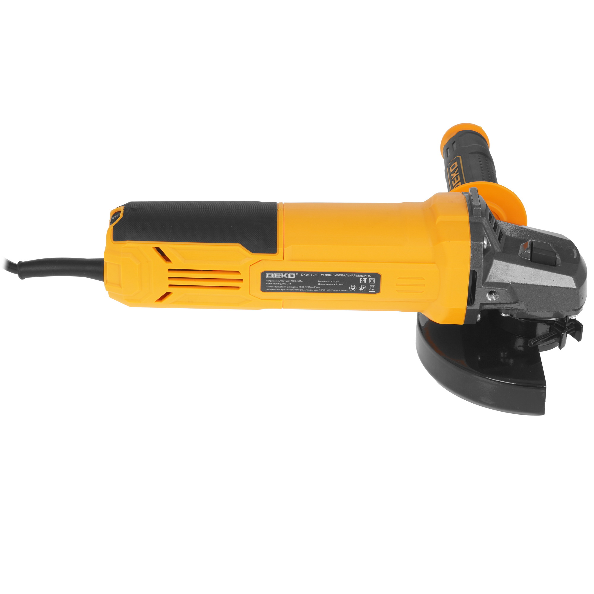 Углошлифовальная машина (УШМ) DEKO DKAG1250 5445891 STDN-0093997 - Вид №3