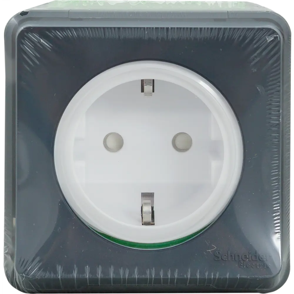 Розетка накладная влагозащищённая Schneider Electric Mureva Styl с заземлением со шторками IP55 цвет антрацит 82307250 STLM-2145430 - Вид №5