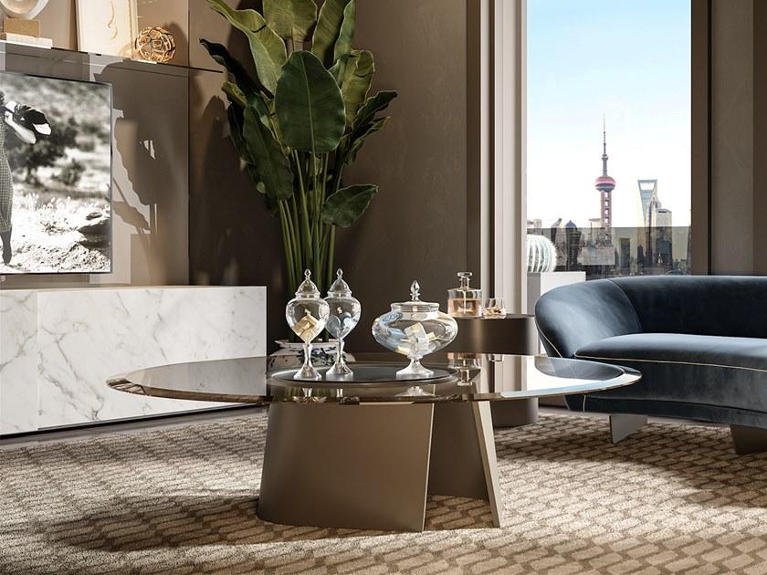 Reflex Овальный стеклянный журнальный столик для гостиной Esse sun-id-1456953 - Вид №4