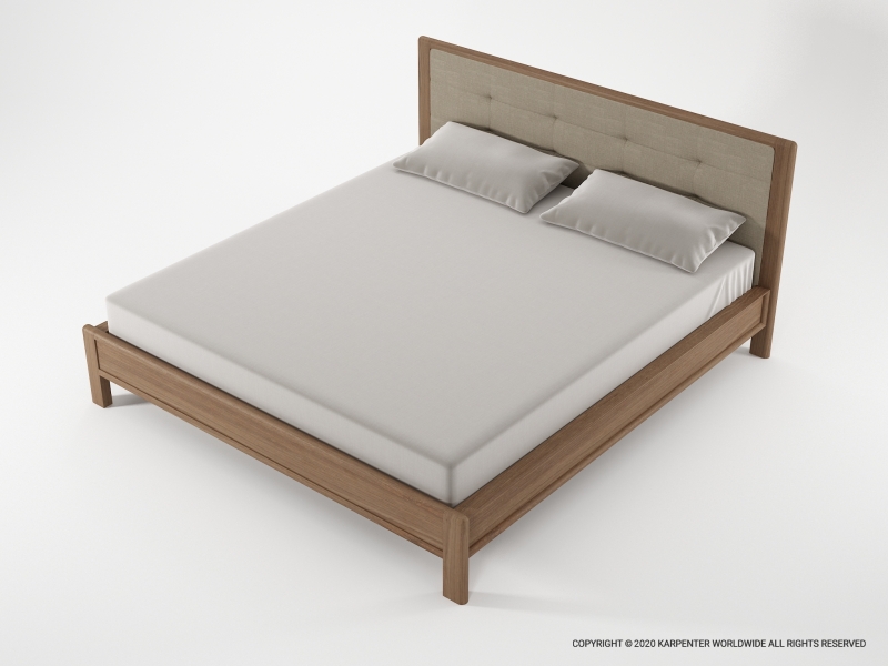 598_1263 Кровать King size без ящика с тканевым покрытием Karpenter Circa17 - Вид №2