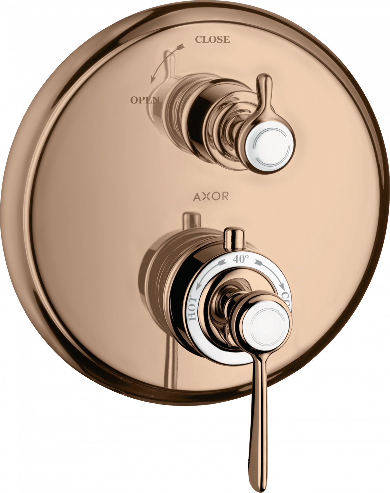 16801300 Термостат скрытого монтажа с рычажной ручкой и запорным вентилем AXOR MONTREUX
