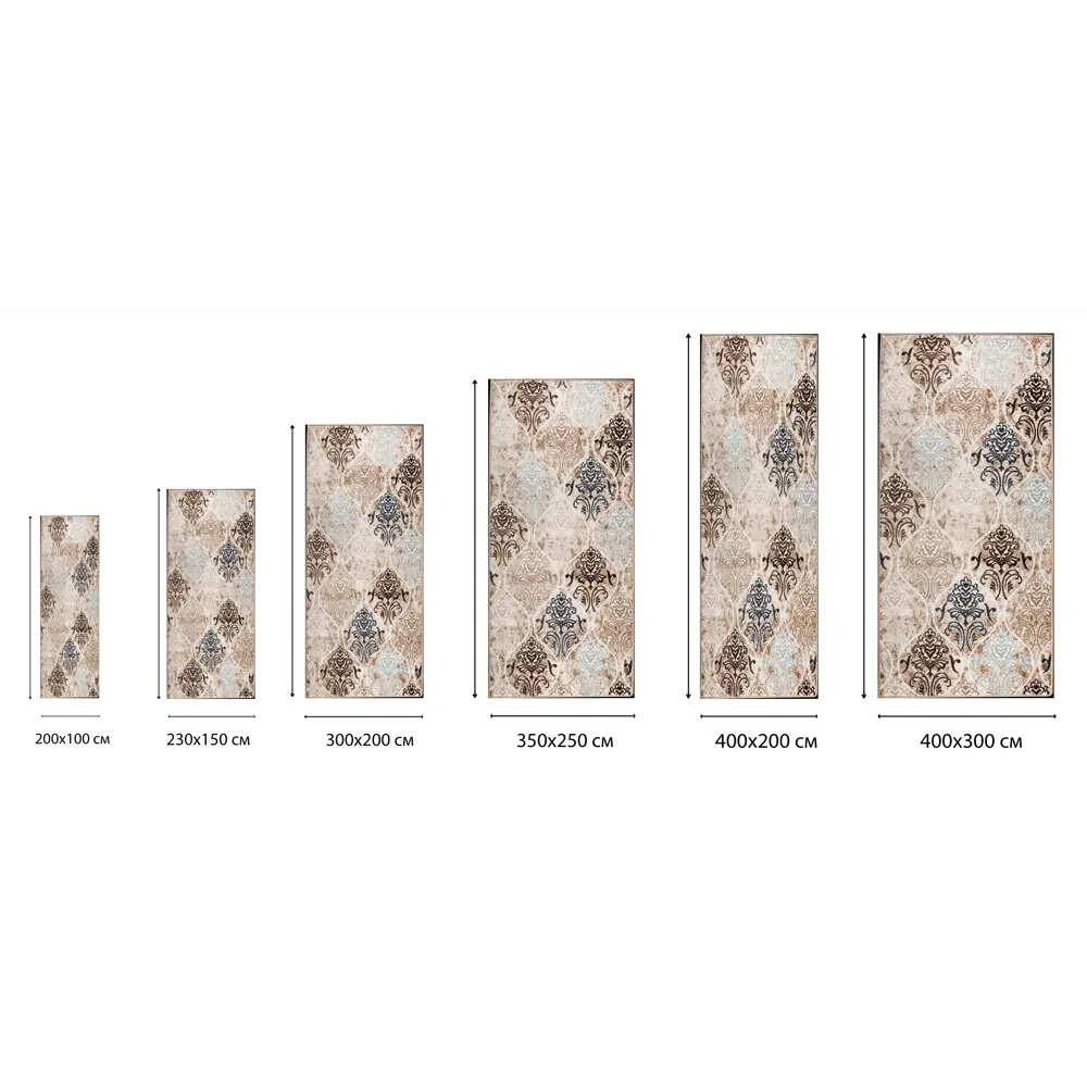 Ковер полипропилен Люкс L013 100x200 см цвет бежевый MERINOS STLM-2071002 - Вид №5