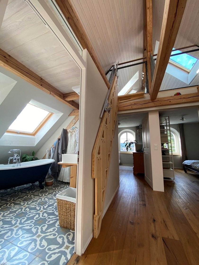 Bcompact Выдвижная лестница из дерева  Bhs-01  - Вид №32