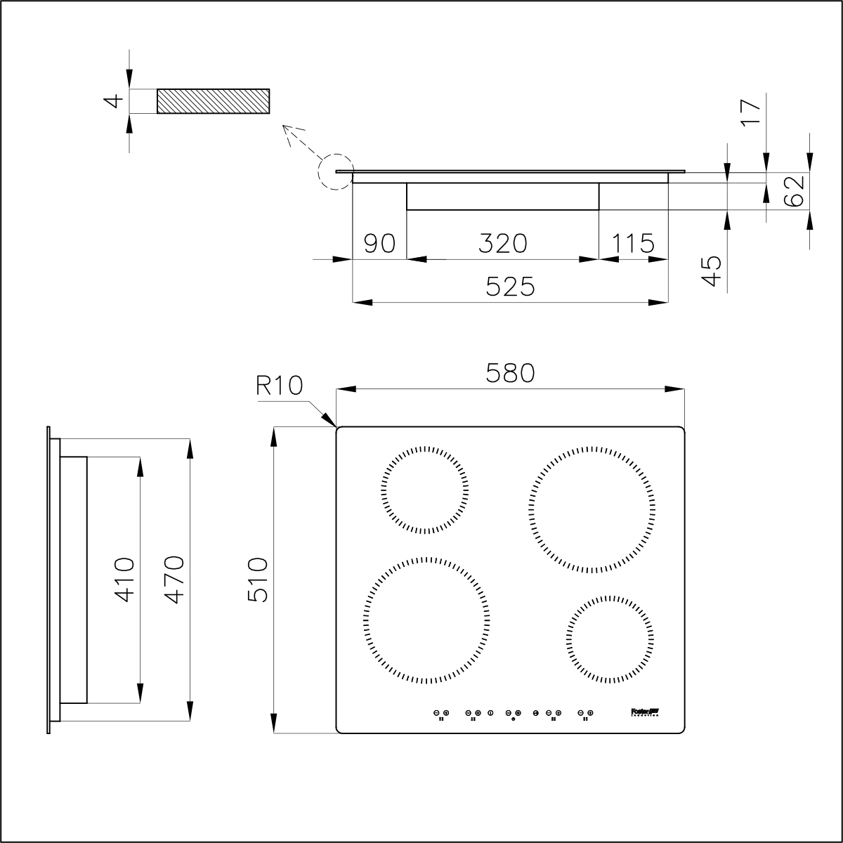 7370300 Варочная панель S1000 Induction 7370300 Fosterspa  - Вид №1