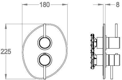Fir Italia Смеситель для душа с переключателем Synergy open 93 9380188 - Вид №1