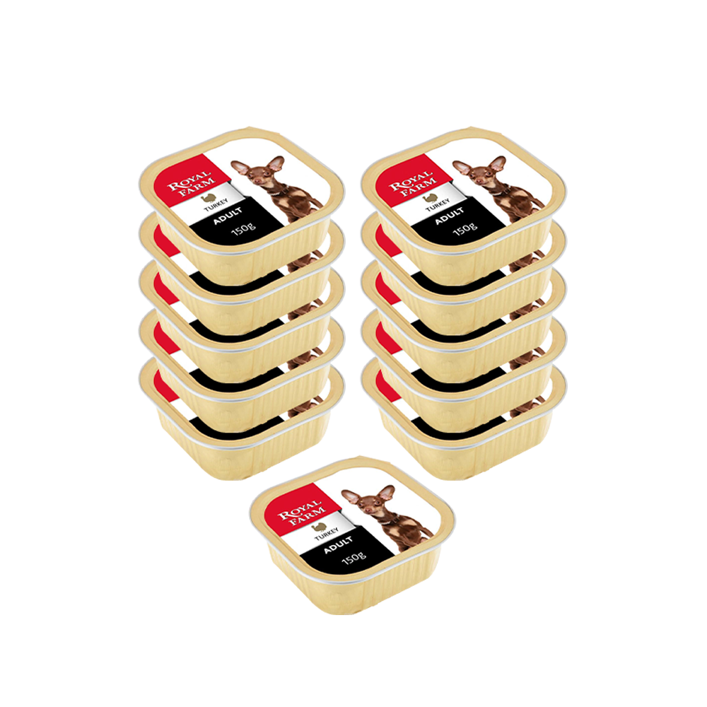 ПР0043296*11 Корм для собак индейка конс. 150г (упаковка - 11 шт) ROYAL FARM 