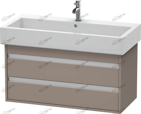 KT663804343 Ketho Тумбочка подвесная Базальт матовый, декор Duravit