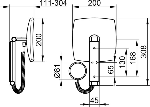 17613039000 Косметическое зеркало KEUCO Kosmetikspiegel - Вид №2
