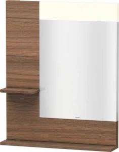 VE731007979 Vero Зеркало с полочками сбоку и внизу Орех натуральный, декор