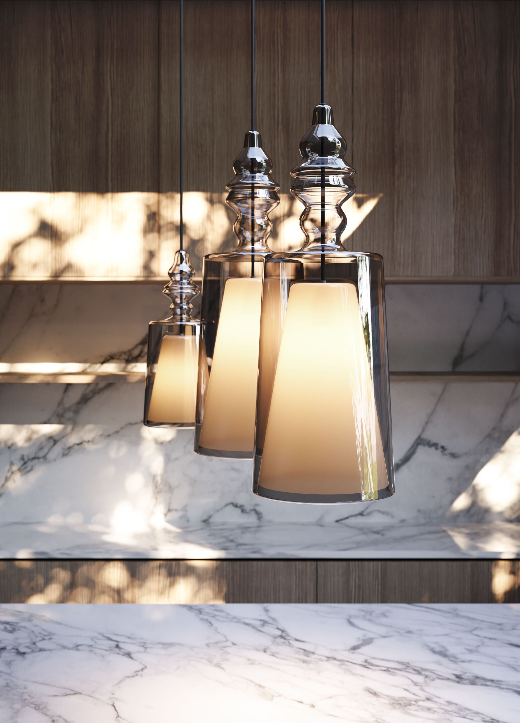 Подвесной светильник из боросиликатного стекла Karman Alibaglass ARCH-00142377 - Вид №7