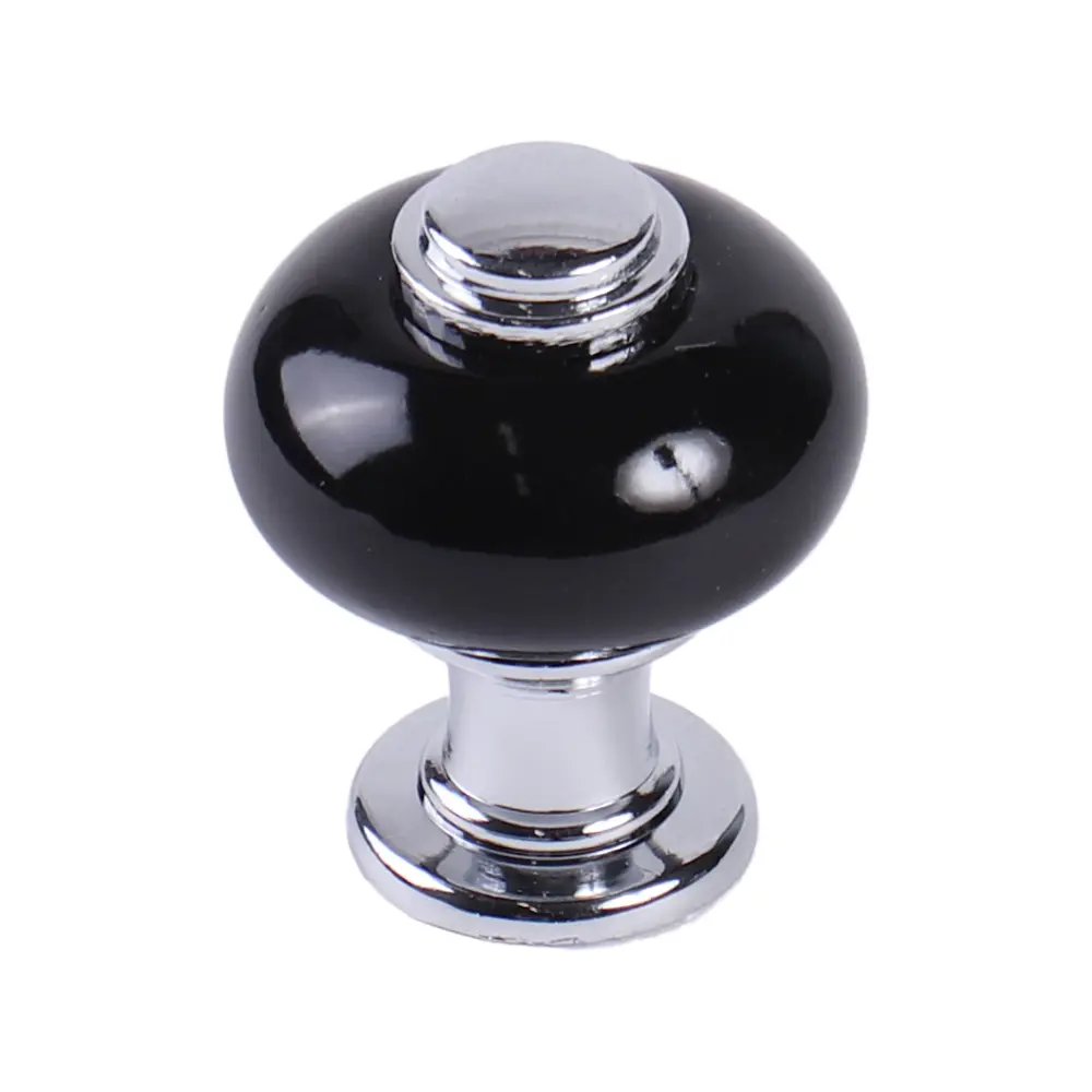 Керамическая ручка-кноб Larvij для мебели в элегантном черном цвете 87828313 STLM-0075960