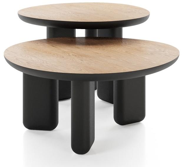 Liu Jo Living Collection Круглый деревянный журнальный столик Ceci est un caillou Cmb t43 - Вид №4