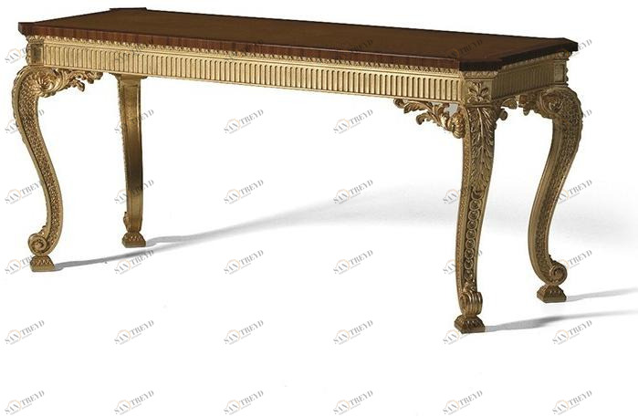 OAK Консоль из листового золота с мраморной столешницей Galleria sun-id-1387818