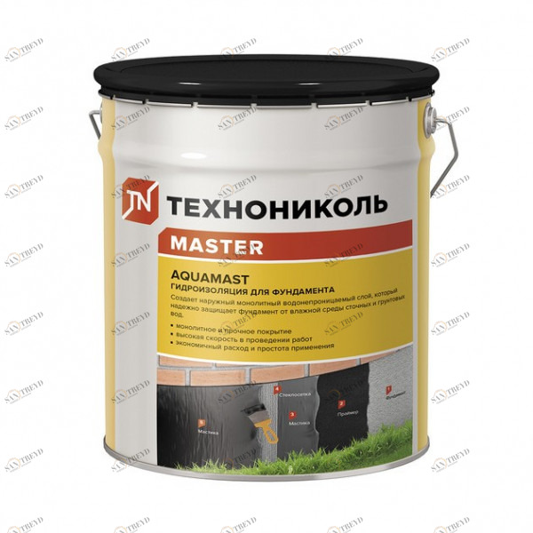 Мастика Технониколь AquaMast 18кг для фундамента ТеноНиколь 13779