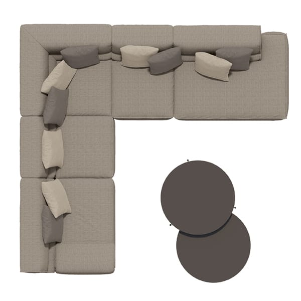 Модульный тканевый диван Febal Casa подпись ARCH-00116629 - Вид №13