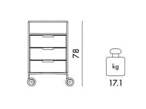 Офисный комод из ПММА с колесами Kartell MOBIL ARCH-00065007 - Вид №174