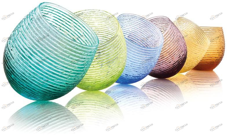 IVV Набор из 6 цветных стеклянных стаканов для воды Multicolor 5652.1