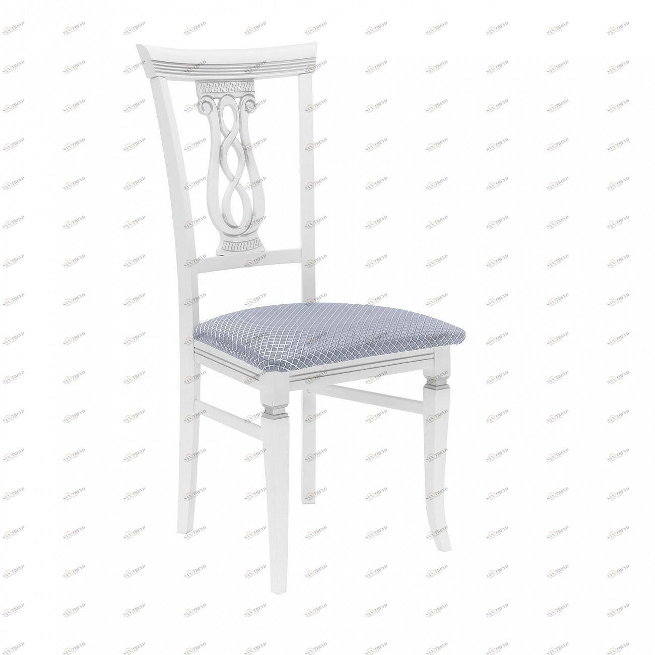 Стул мягкий с деревянной спинкой антина серебро Leset "Юта" IMPEX  00-3967253 Белый;серый 