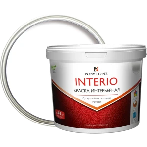 Краска водно-дисперсионная интерьерная Newtone Interio латексная база А 9 л 84439890 STLM-2039487