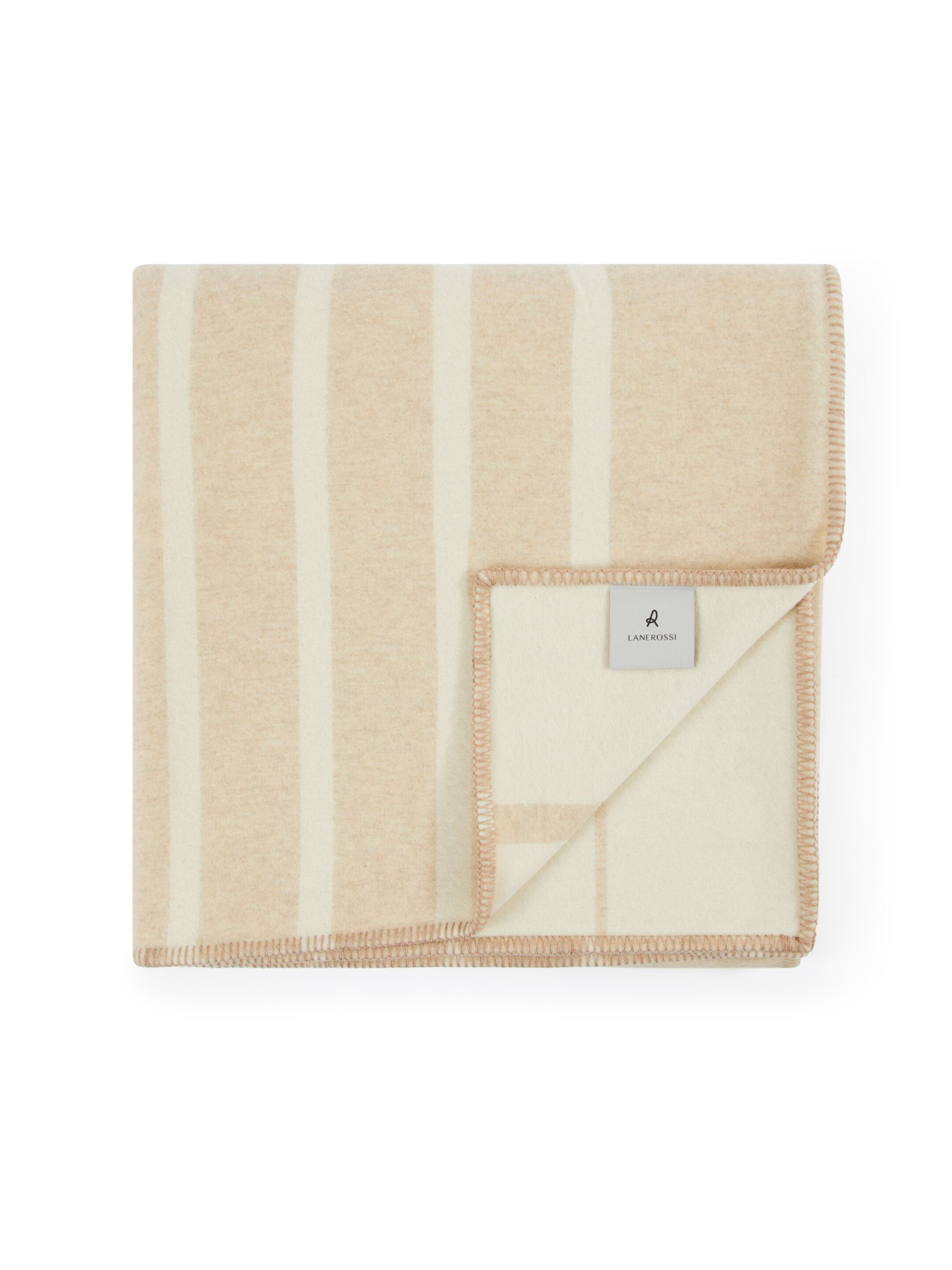 Двустороннее одеяло из мериносовой шерсти и кашемира Lanerossi Оптическая ARCH-00086862 - Вид №16