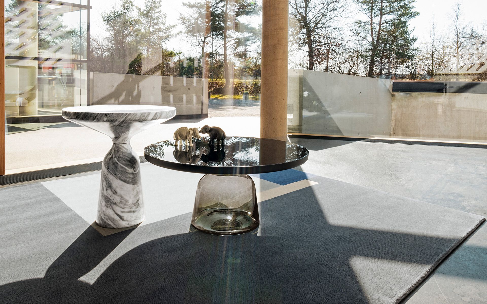 Высокий круглый мраморный журнальный столик Classicon Белл ARCH-00043694 - Вид №2