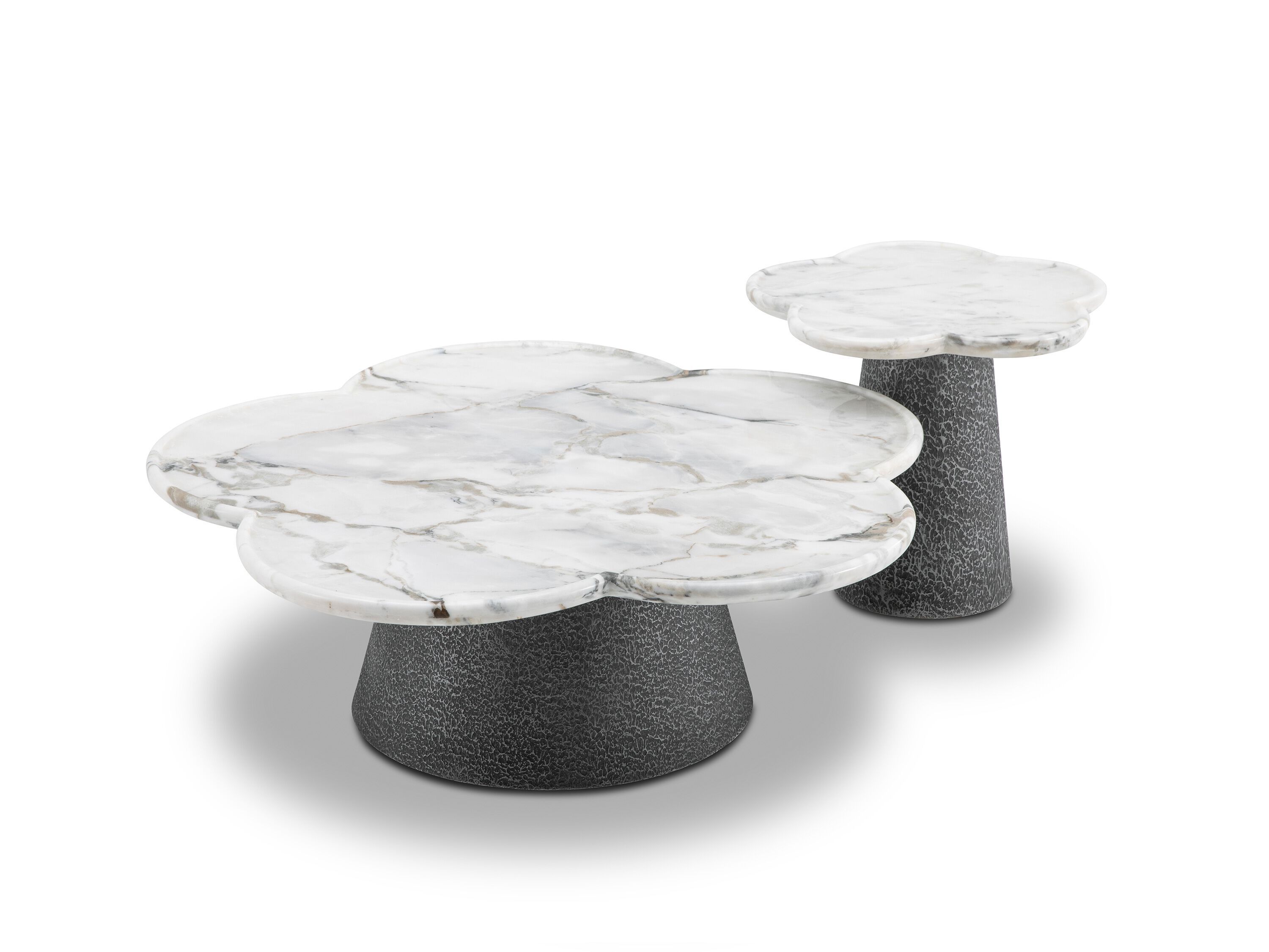 Низкий журнальный столик из мрамора и нержавеющей стали с центральным основанием CAMPO DE' FIORI ASCT694A ARCH-00055344 - Вид №2