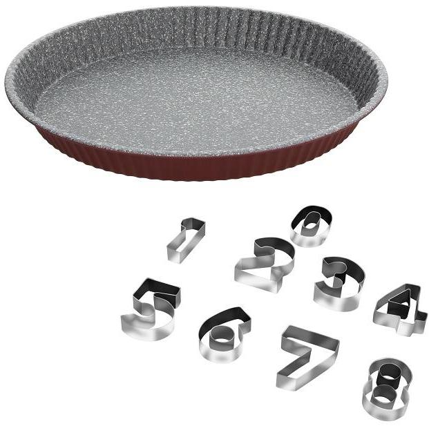 Форма для запекания Cherry Sweet Tarts 26 см и 10 трафаретов Tognana W4444A7GGBO