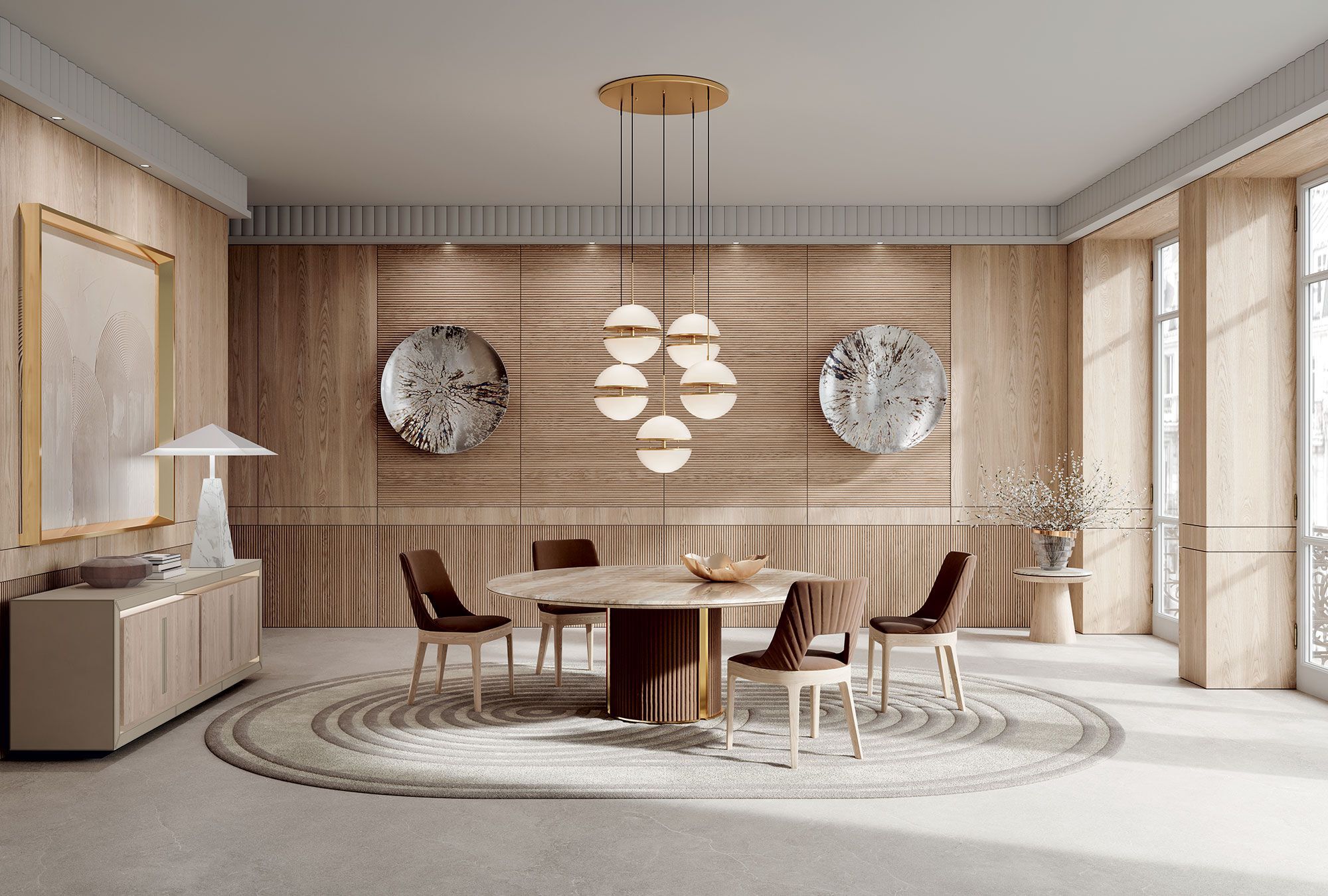 Мраморный обеденный стол Vittoria Frigerio CORSINI ARCH-00072373 - Вид №4