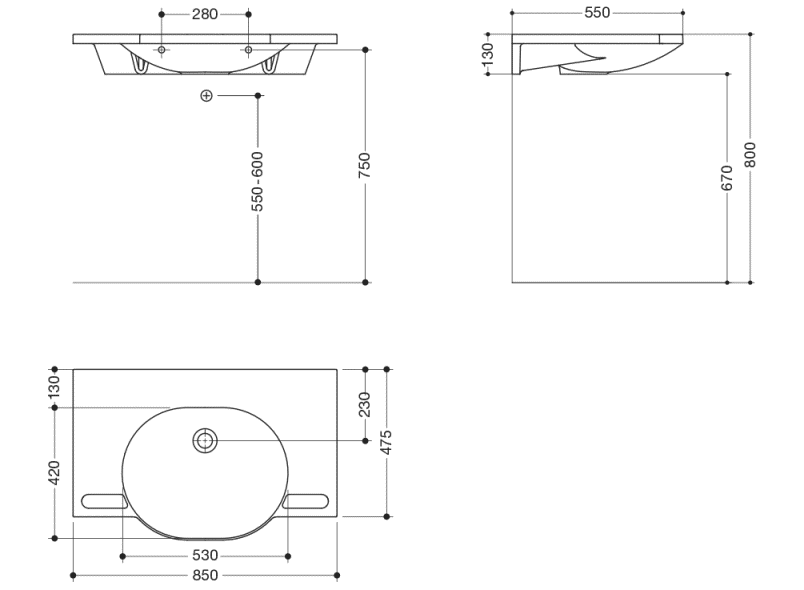 950.11.600 суета сует HEWI Waschtische  - Вид №1