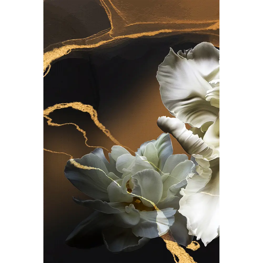 Картина на стекле Белые ирисы 1 40x60 см 85282961 STLM-2007399 ARTABOSKO 