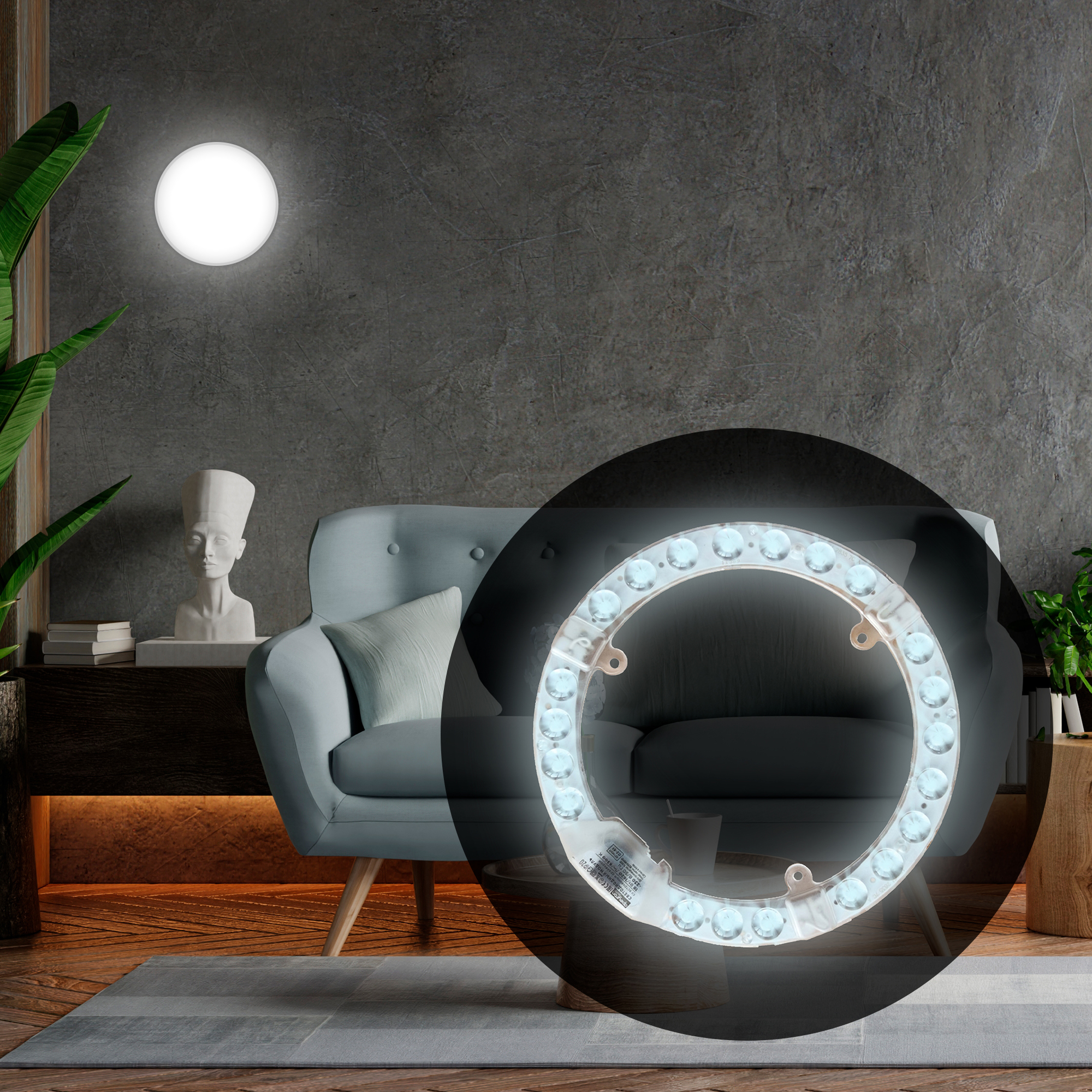 84846697 Модуль светодиодный круглый 230В 18Вт 1620Лм холодный белый свет STLM-0056013 APEYRON  - Вид №4