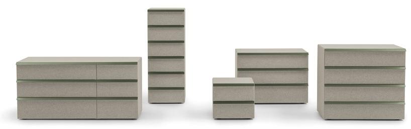 Bolzan Letti Комод из дерева и ткани с тремя ящиками Oikos sun-id-1388891 - Вид №1