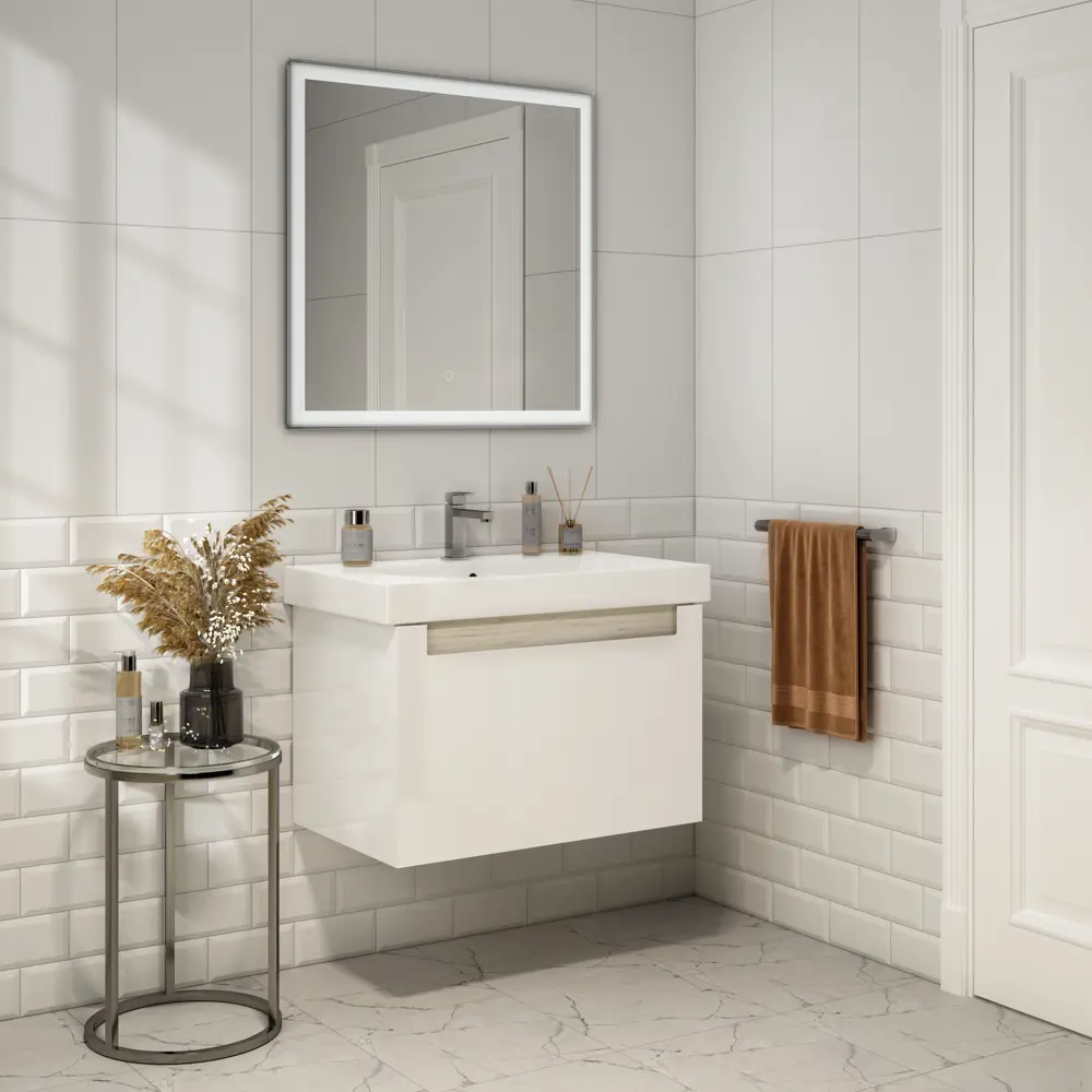 Плитка настенная Kerama Marazzi Полюс 29.5x59.5 см 1.26 м² цвет белый матовый 82419564 STLM-2098326 - Вид №6